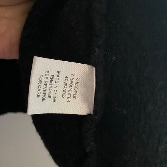 Knit Sweater Cardigan Peyton Primrose Colorblock White Black Gray Women’s Large - Picture 5 of 6